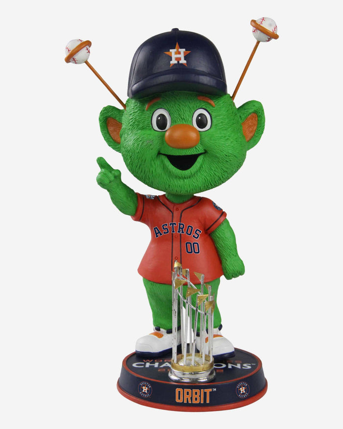 Orbit Houston Astros 2022 World Series Champions Orange Jersey Mascot Bighead Bobblehead FOCO - FOCO.com