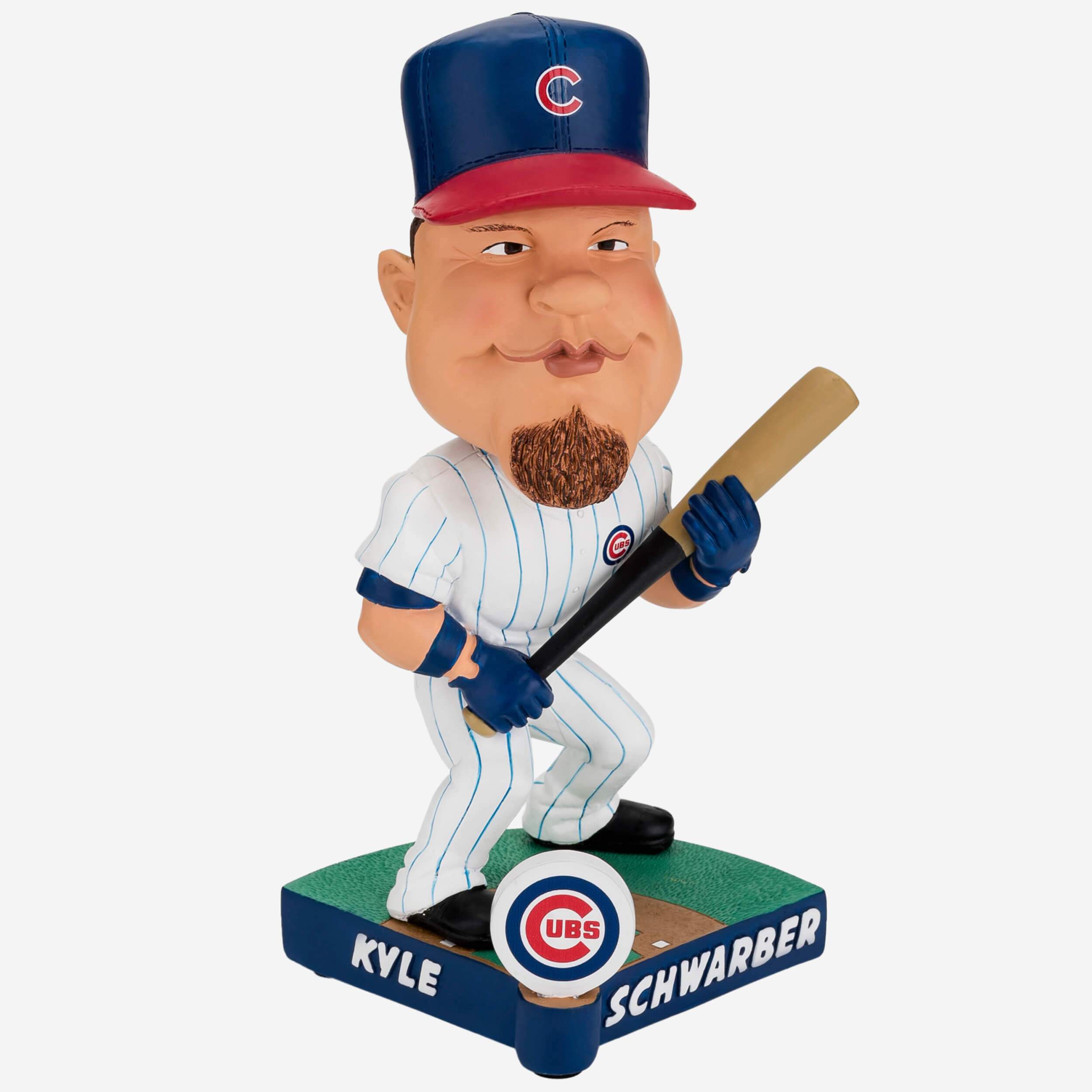 Kyle Schwarber ボブルヘッド人形 Chicago Cubs Kyle Schwarber Chicago Cubs Caricature Bobblehead FOCO