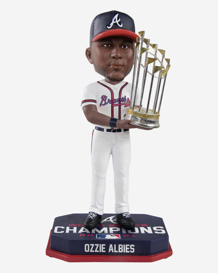 Ozzie Albies Atlanta Braves 2021 World Series Champions Bobblehead FOCO - FOCO.com