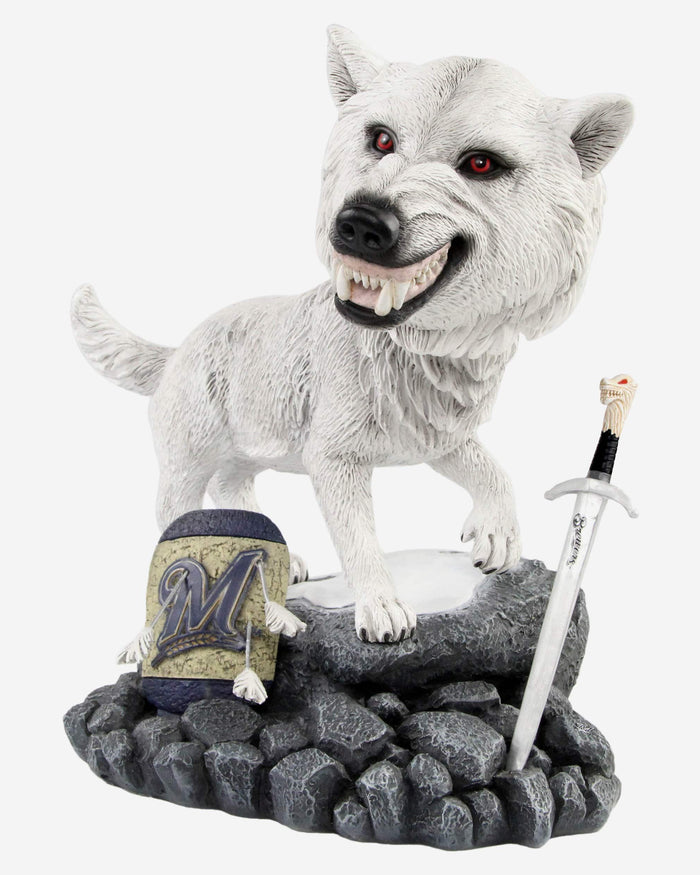 Game of Thrones™ Milwaukee Brewers Direwolf Bobblehead FOCO - FOCO.com