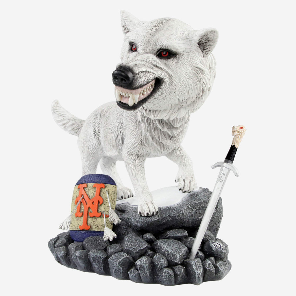 Game of Thrones™ New York Mets Direwolf Bobblehead FOCO - FOCO.com