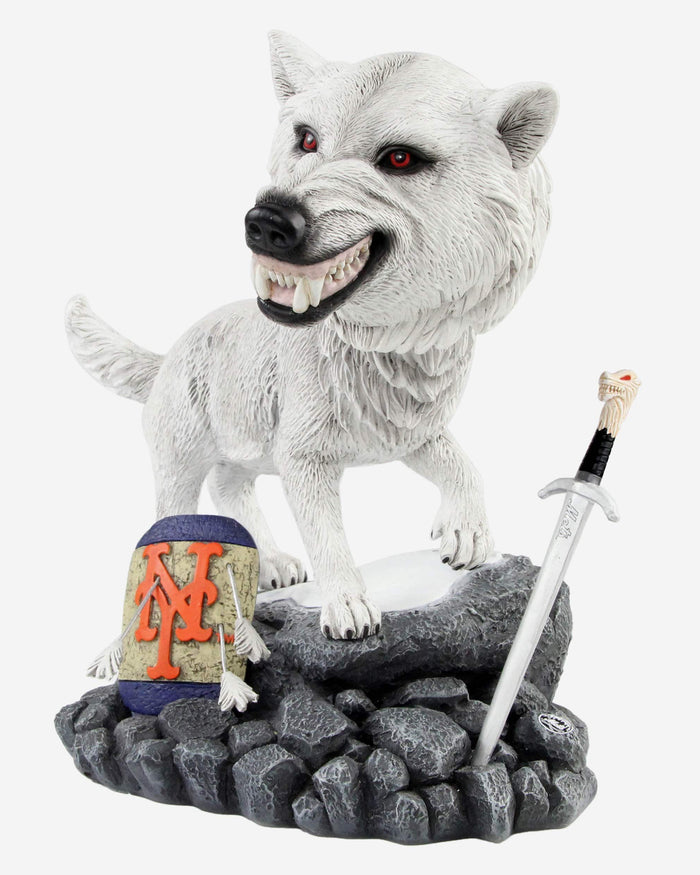 Game of Thrones™ New York Mets Direwolf Bobblehead FOCO - FOCO.com