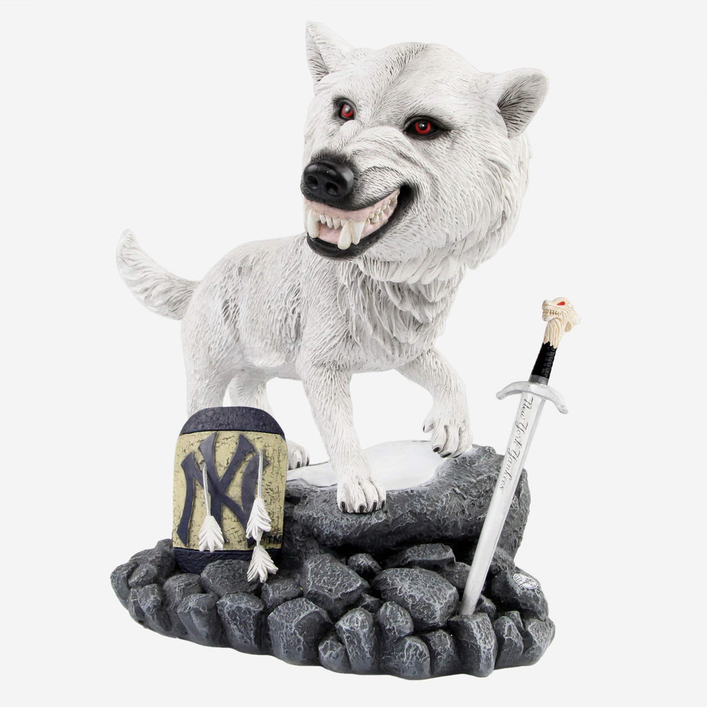 Game of Thrones™ New York Yankees Direwolf Bobblehead FOCO - FOCO.com