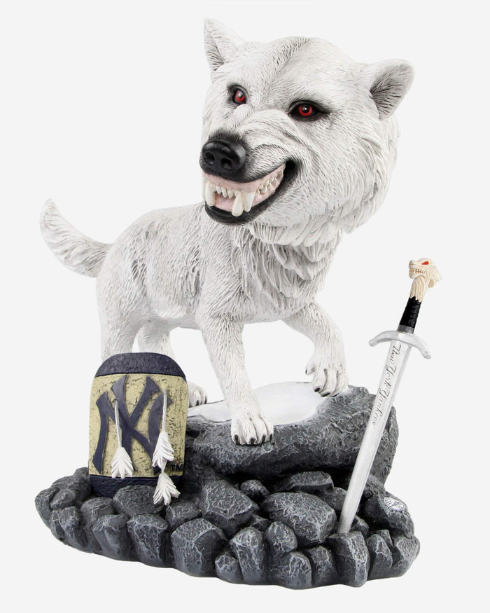 Game of Thrones™ New York Yankees Direwolf Bobblehead FOCO - FOCO.com