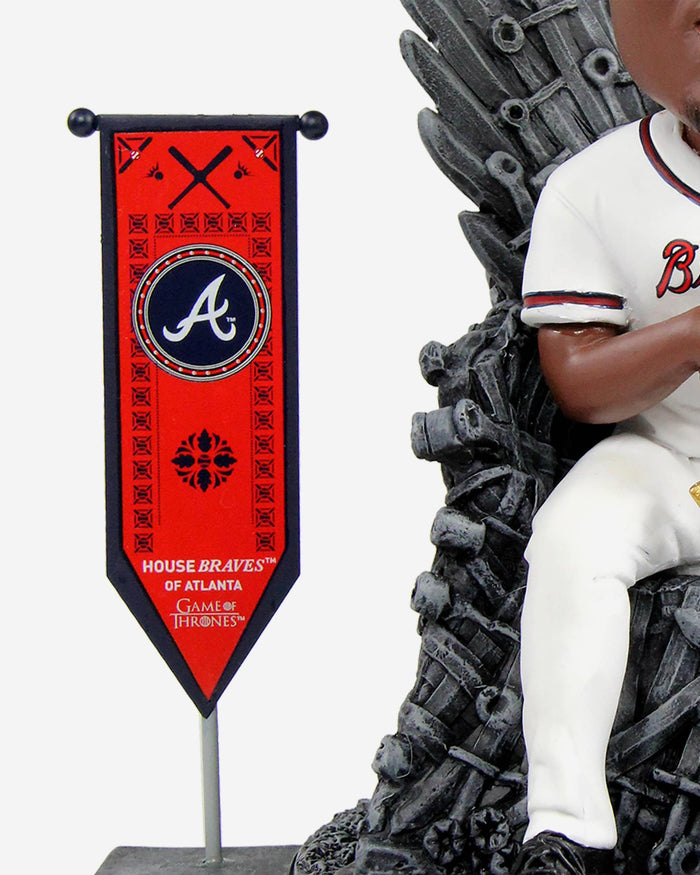 Game of Thrones™ Atlanta Braves Ronald Acuna Jr Iron Throne Bobblehead FOCO - FOCO.com