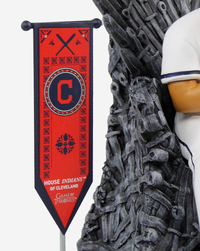 Game of Thrones™ Cleveland Guardians Francisco Lindor Iron Throne Bobblehead FOCO - FOCO.com