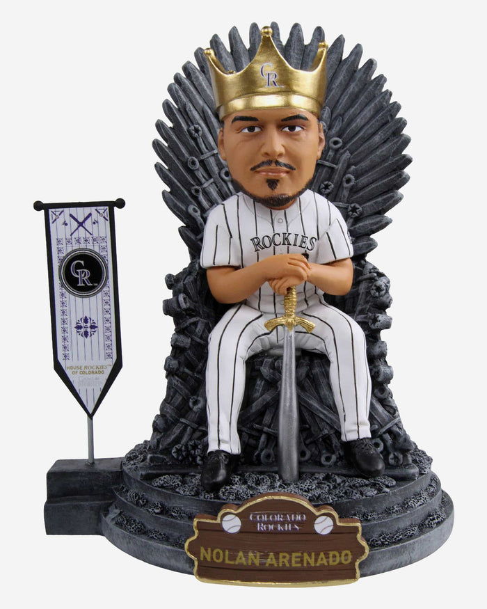Game of Thrones™ Colorado Rockies Nolan Arenado Iron Throne Bobblehead FOCO - FOCO.com