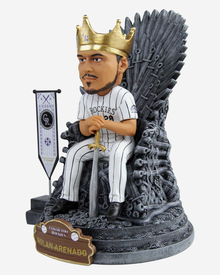 Game of Thrones™ Colorado Rockies Nolan Arenado Iron Throne Bobblehead FOCO - FOCO.com