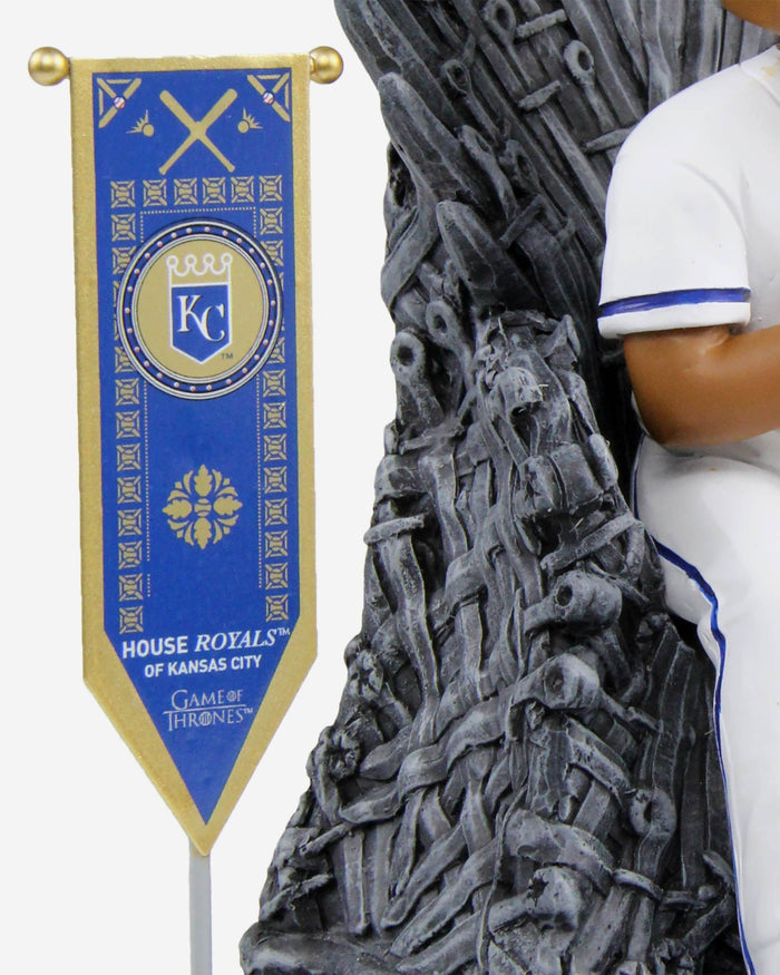 Game of Thrones™ Kansas City Royals Salvador Perez Iron Throne Bobblehead FOCO - FOCO.com
