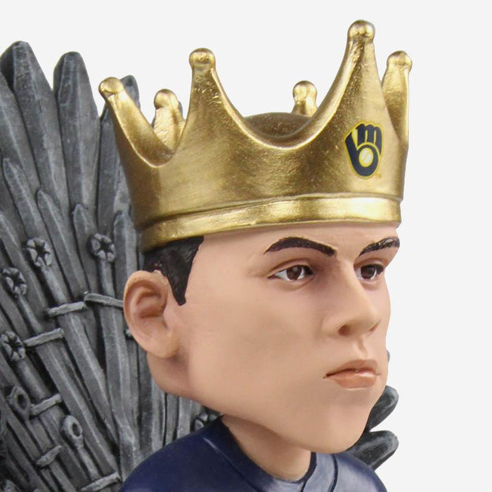 Game of Thrones™ Milwaukee Brewers Christian Yelich Iron Throne Bobblehead FOCO - FOCO.com