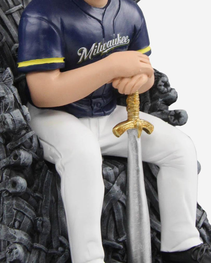 Game of Thrones™ Milwaukee Brewers Christian Yelich Iron Throne Bobblehead FOCO - FOCO.com