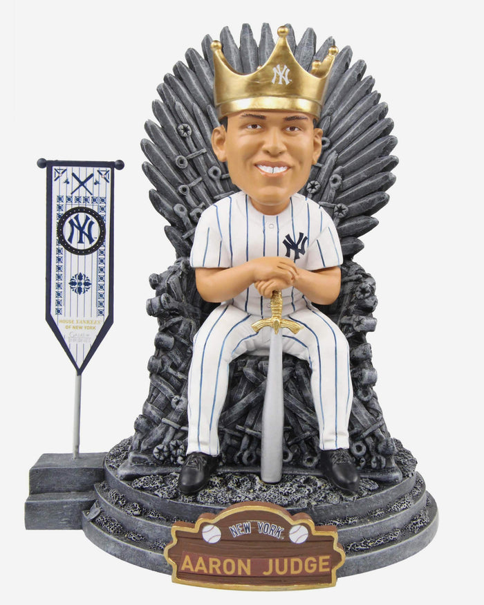 Game of Thrones™ New York Yankees Aaron Judge Iron Throne Bobblehead FOCO - FOCO.com