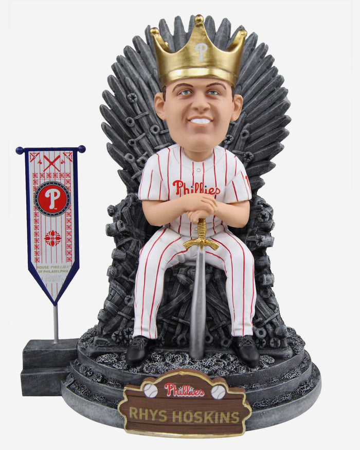 Game of Thrones™ Philadelphia Phillies Rhys Hoskins Iron Throne Bobblehead FOCO - FOCO.com