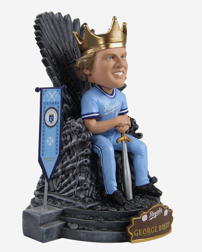 Game of Thrones™ George Brett Kansas City Royals Iron Throne Legends Bobblehead FOCO - FOCO.com