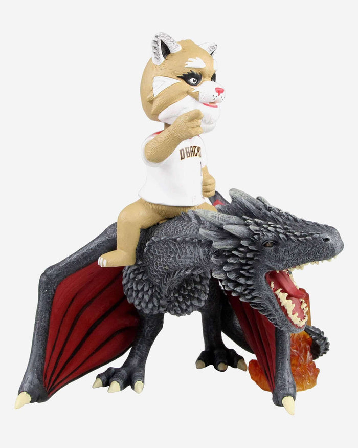 Game of Thrones™ Arizona Diamondbacks D Baxter The Bobcat Mascot On Fire Dragon Bobblehead FOCO - FOCO.com