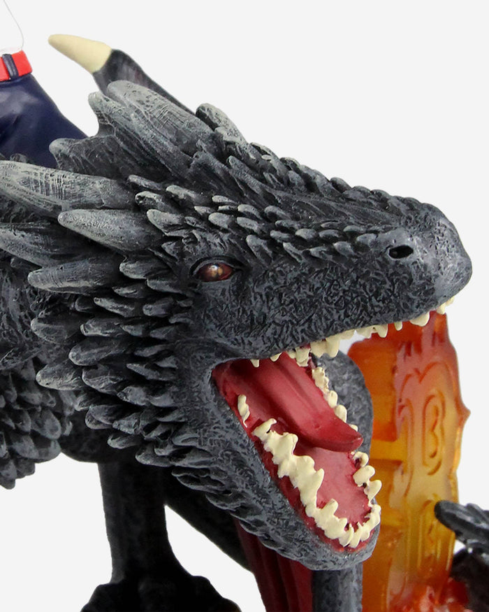 Game of Thrones™ Boston Red Sox Wally The Green Monster Mascot On Fire Dragon Bobblehead FOCO - FOCO.com