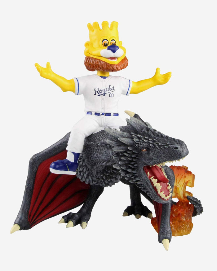 Game of Thrones™ Kansas City Royals Sluggerrr Mascot On Fire Dragon Bobblehead FOCO - FOCO.com
