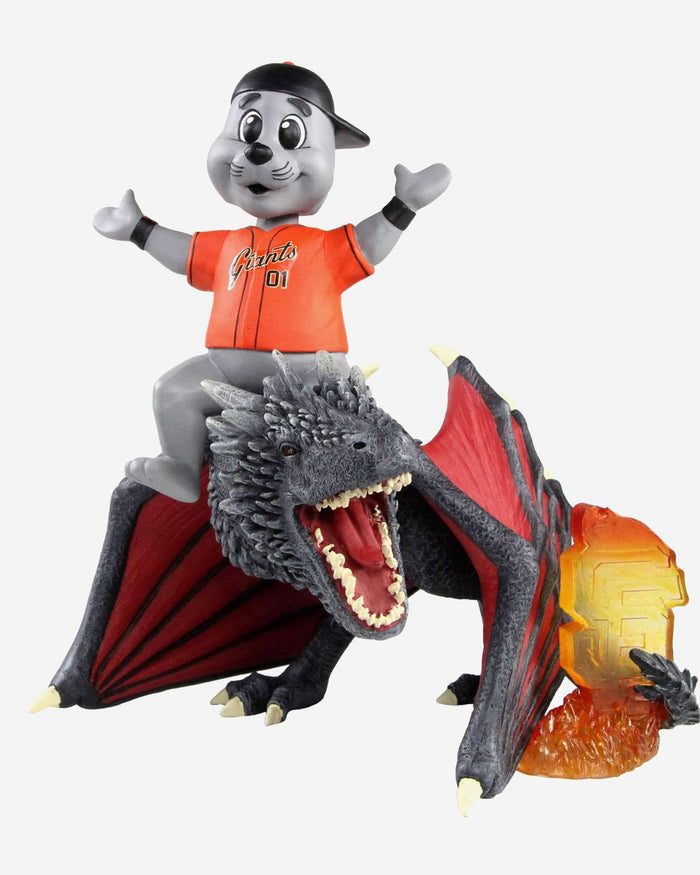 Game of Thrones™ San Francisco Giants Lou Seal Mascot On Fire Dragon Bobblehead FOCO - FOCO.com