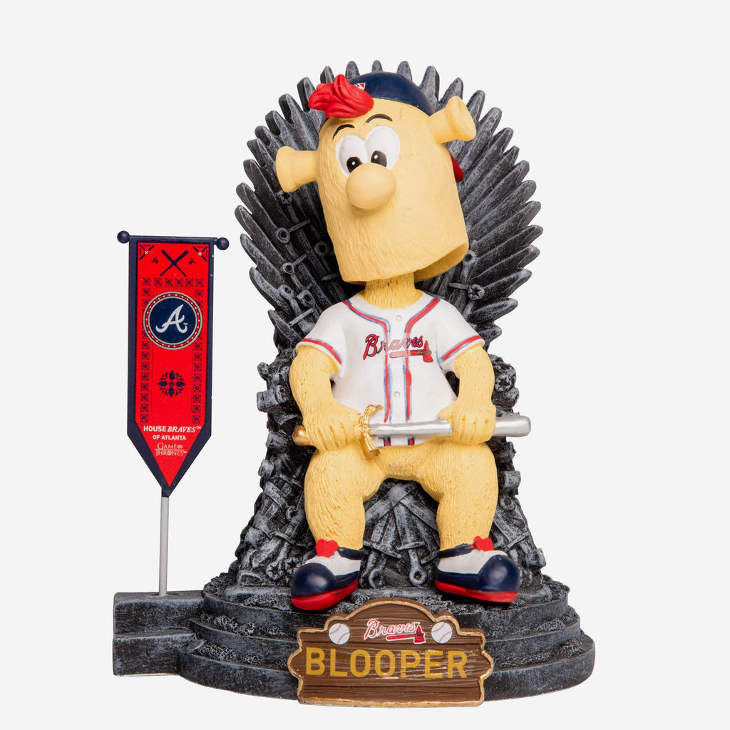 Game of Thrones™ Atlanta Braves Blooper Mascot On Throne Bobblehead FOCO - FOCO.com