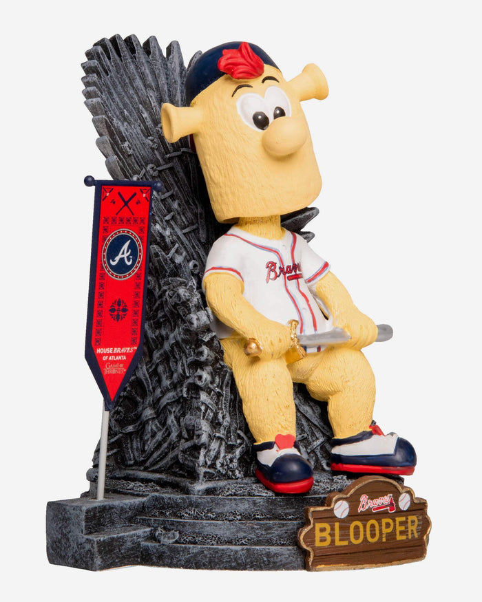Game of Thrones™ Atlanta Braves Blooper Mascot On Throne Bobblehead FOCO - FOCO.com