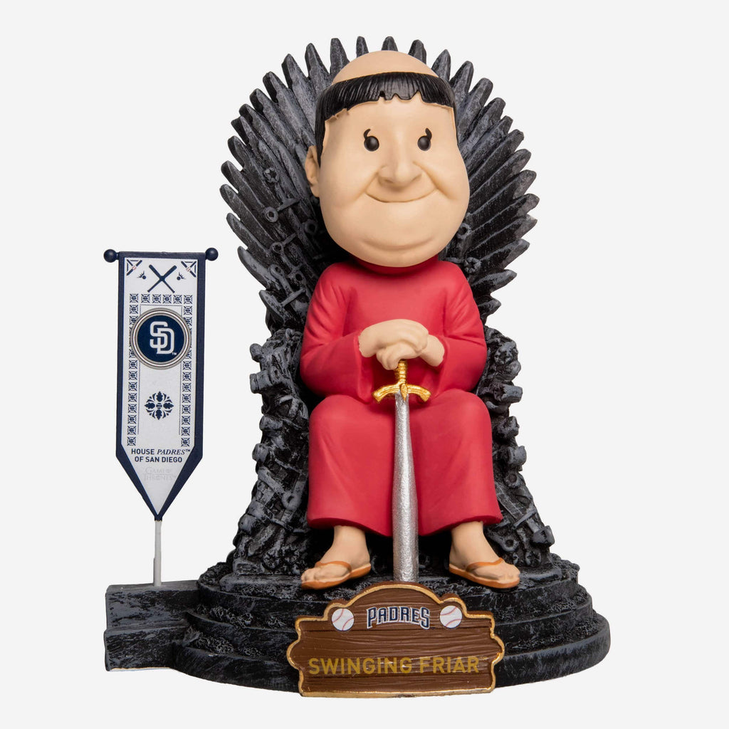 Game of Thrones™ San Diego Padres Swinging Friar Mascot Bobblehead FOCO - FOCO.com