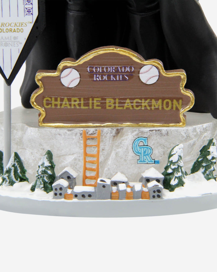 Game of Thrones™ Colorado Rockies Charlie Blackmon Night's Watch Bobblehead FOCO - FOCO.com