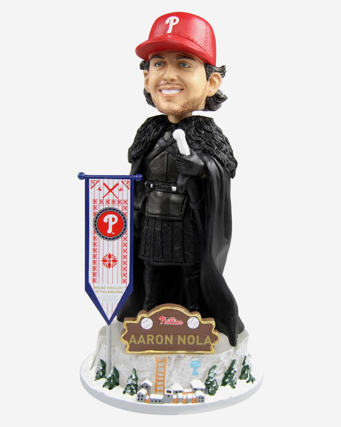 Game of Thrones™ Philadelphia Phillies Aaron Nola Night's Watch Bobblehead FOCO - FOCO.com