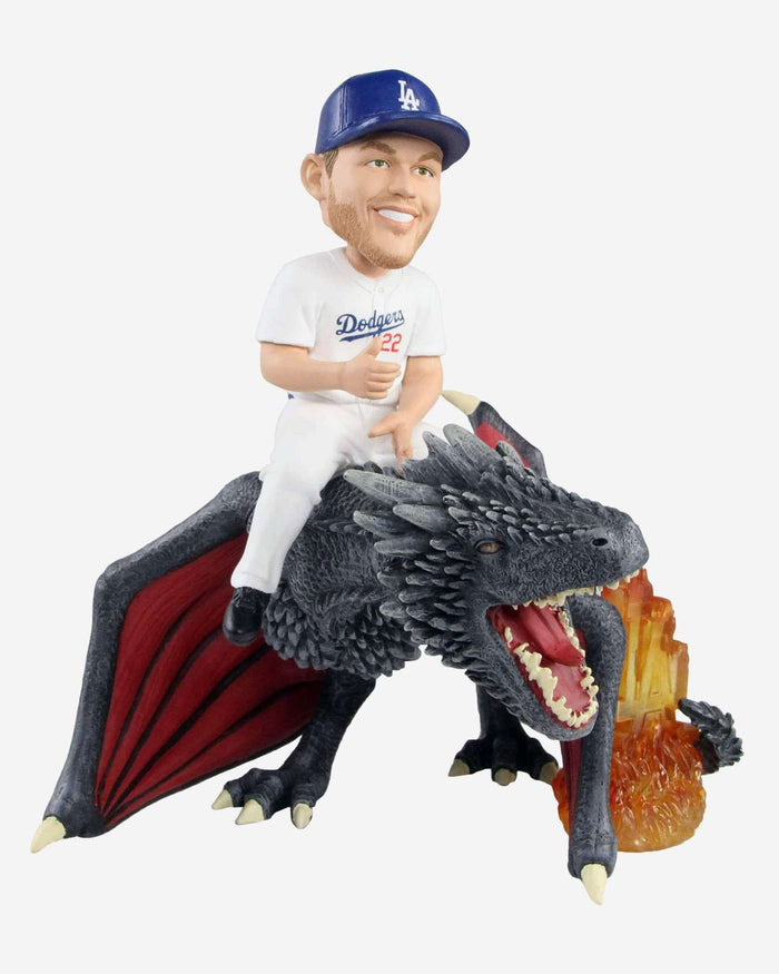 Game of Thrones™ Los Angeles Dodgers Clayton Kershaw Fire Dragon Bobblehead FOCO - FOCO.com