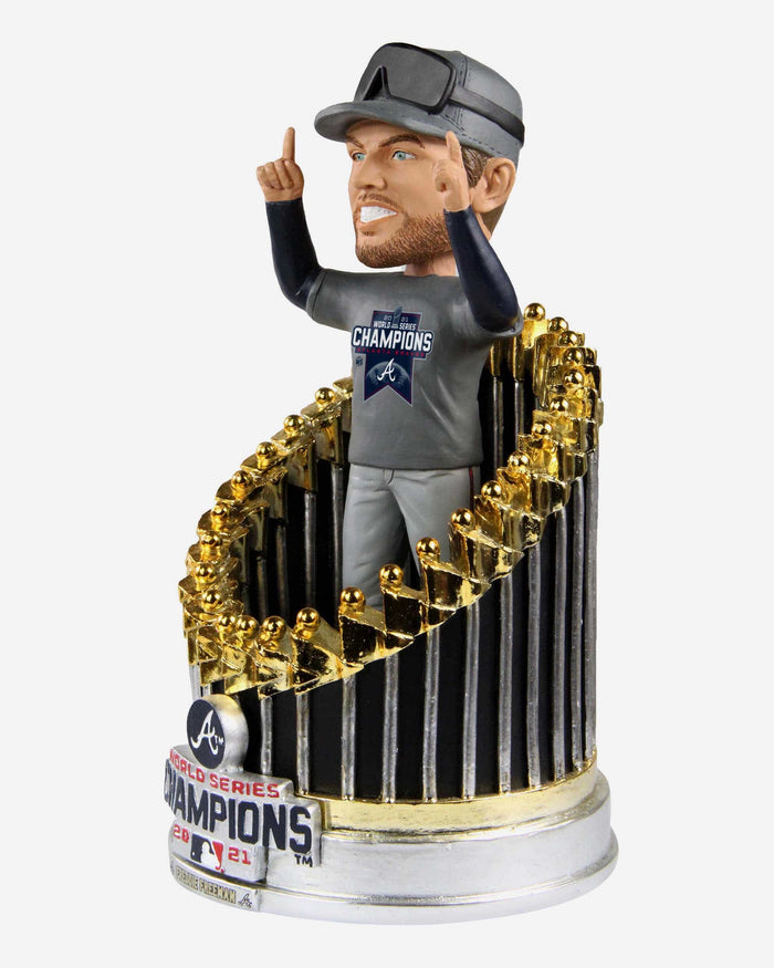 Freddie Freeman Atlanta Braves 2021 World Series Champions Player In Trophy Bobblehead FOCO - FOCO.com