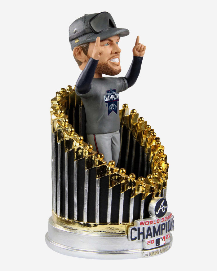 Freddie Freeman Atlanta Braves 2021 World Series Champions Player In Trophy Bobblehead FOCO - FOCO.com