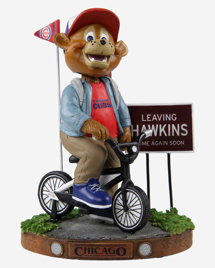 Clark Chicago Cubs Stranger Things Mascot On Bike Bobblehead FOCO - FOCO.com