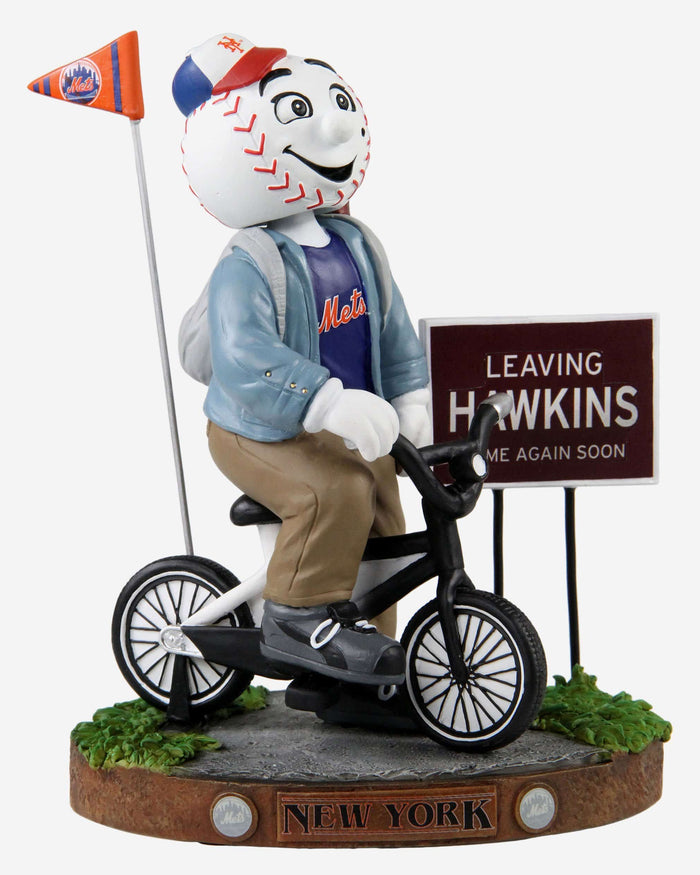 Mr Met New York Mets Stranger Things Mascot On Bike Bobblehead FOCO - FOCO.com