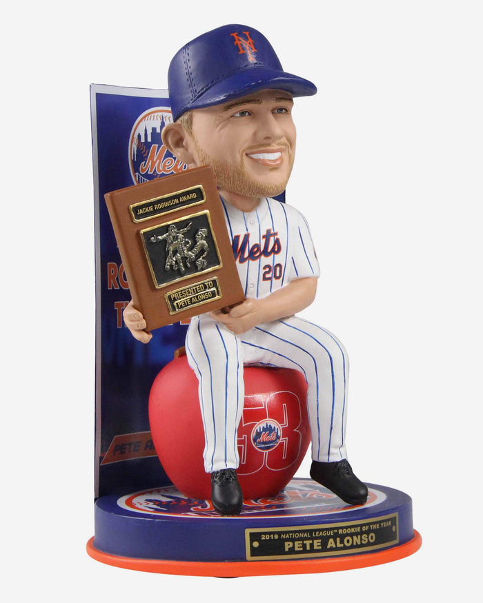 Pete Alonso New York Mets 2019 National League Rookie Of The Year Award Bobblehead FOCO - FOCO.com