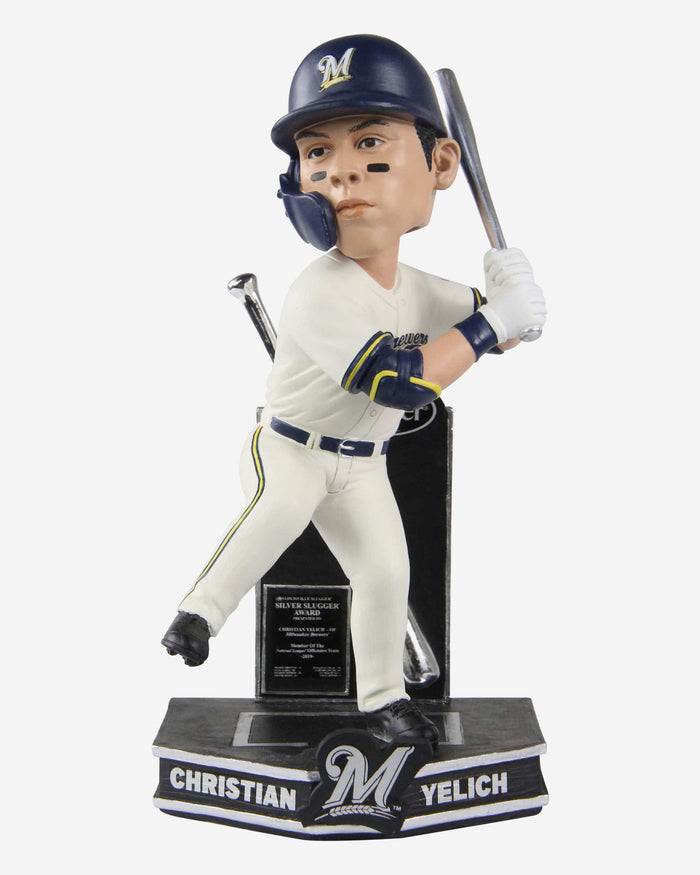 Christian Yelich Milwaukee Brewers 2019 Silver Slugger Bobblehead FOCO - FOCO.com