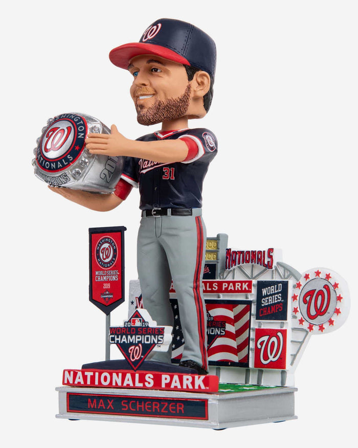 Max Scherzer Washington Nationals Banner Ceremony Bobblehead FOCO - FOCO.com
