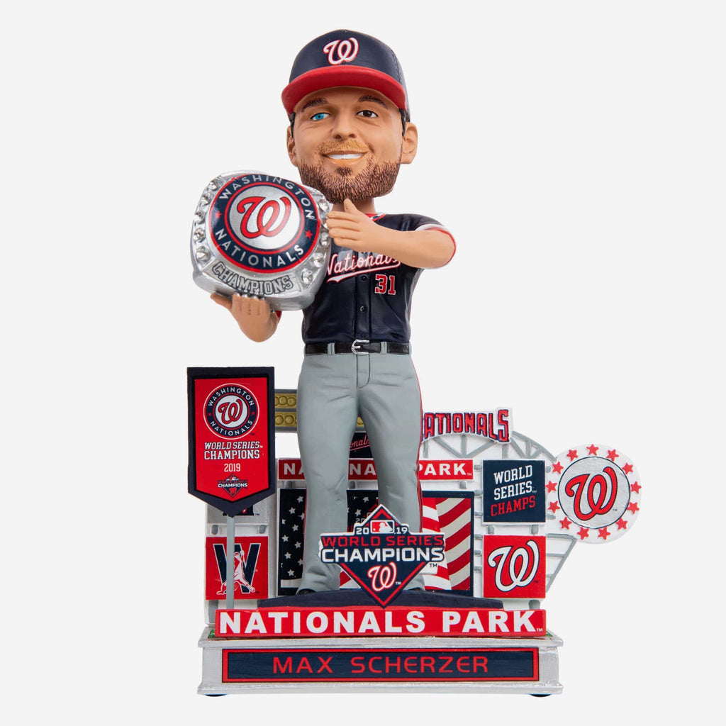 Max Scherzer Washington Nationals Banner Ceremony Bobblehead FOCO - FOCO.com