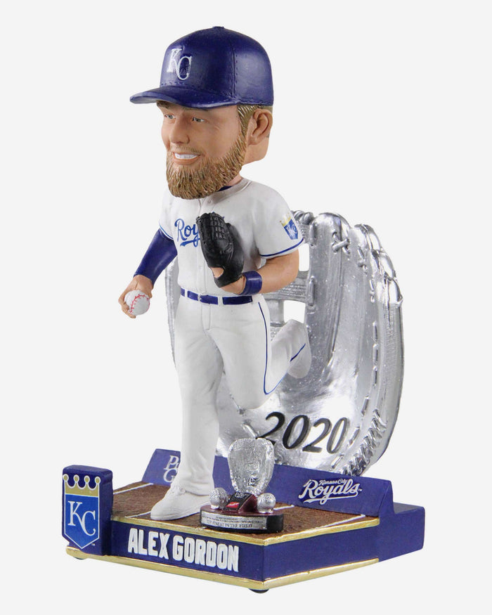 Alex Gordon Kansas City Royals 2020 Platinum Glove Bobblehead FOCO - FOCO.com