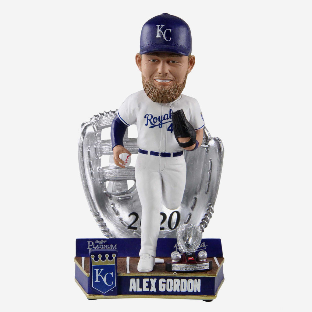 Alex Gordon Kansas City Royals 2020 Platinum Glove Bobblehead FOCO - FOCO.com