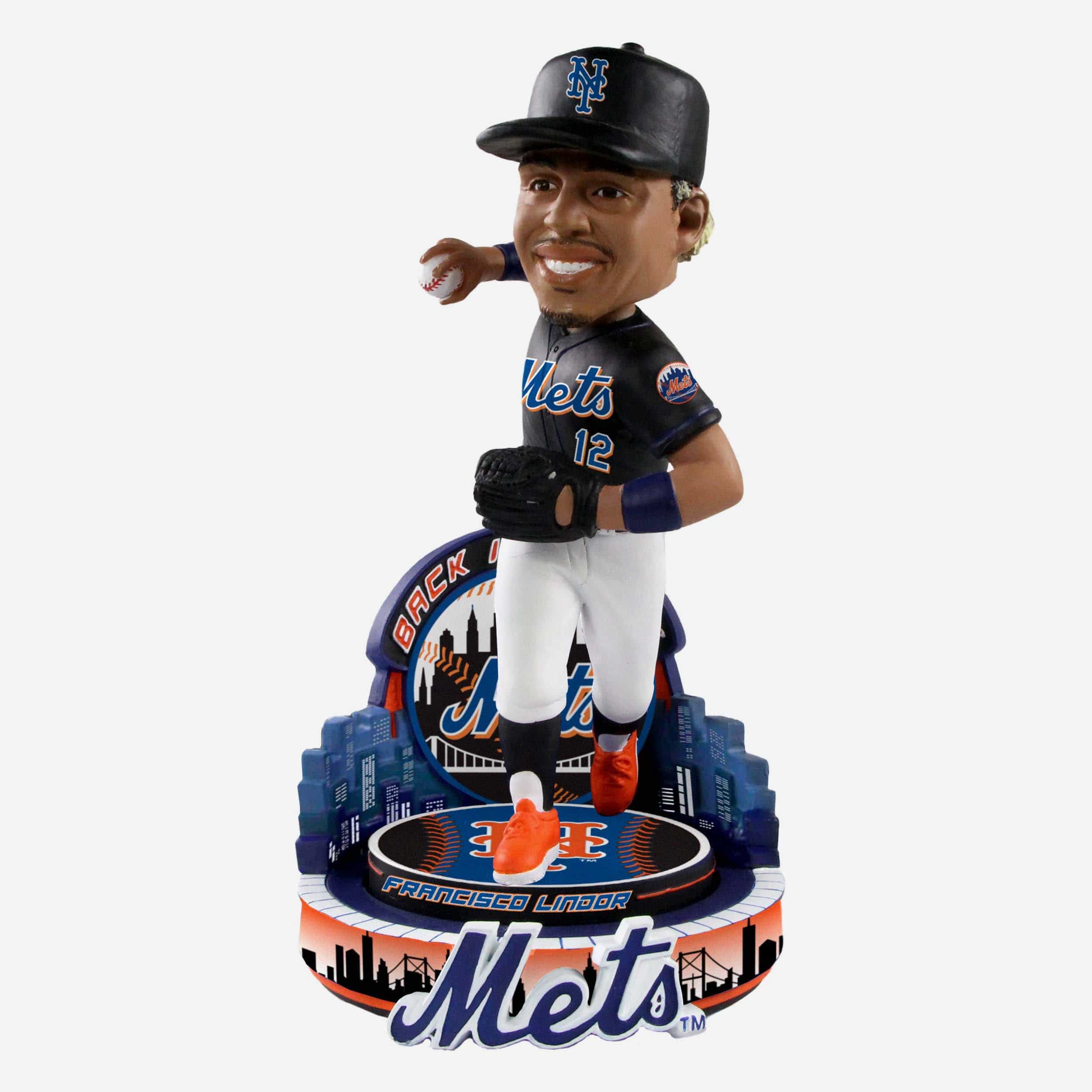 Francisco Lindor New York Mets Black Jersey Bobblehead FOCO