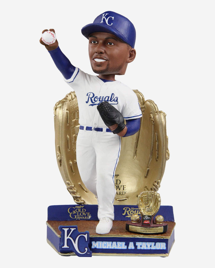 Michael A Taylor Kansas City Royals 2021 Gold Glove Bobblehead FOCO - FOCO.com