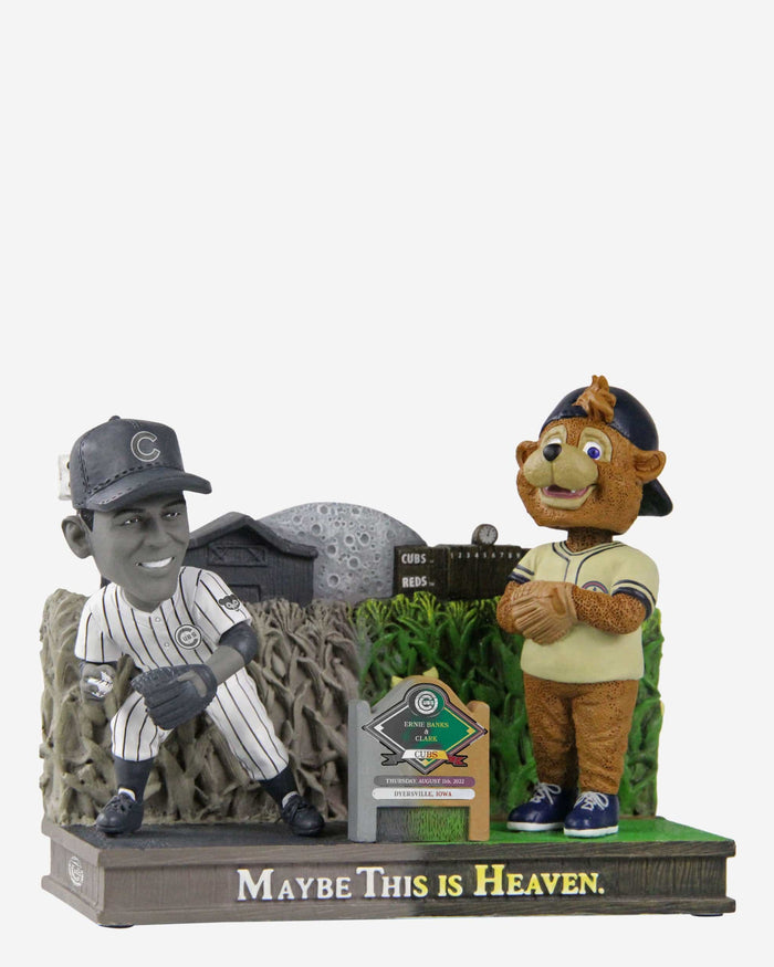Ernie Banks & Clark Mascot Chicago Cubs 2022 Dyersville Then And Now Bobblehead FOCO - FOCO.com