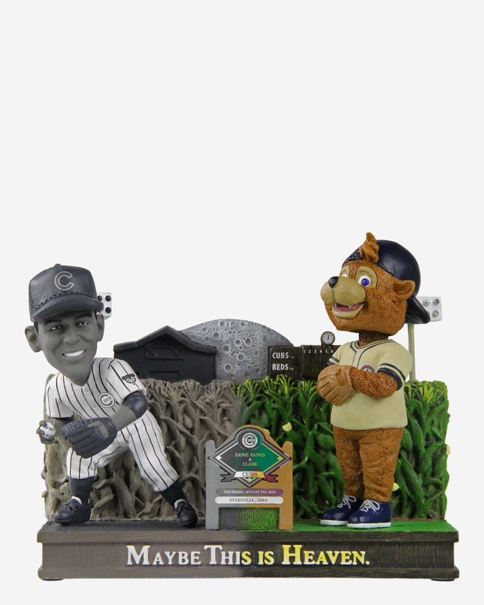 Ernie Banks & Clark Mascot Chicago Cubs 2022 Dyersville Then And Now Bobblehead FOCO - FOCO.com