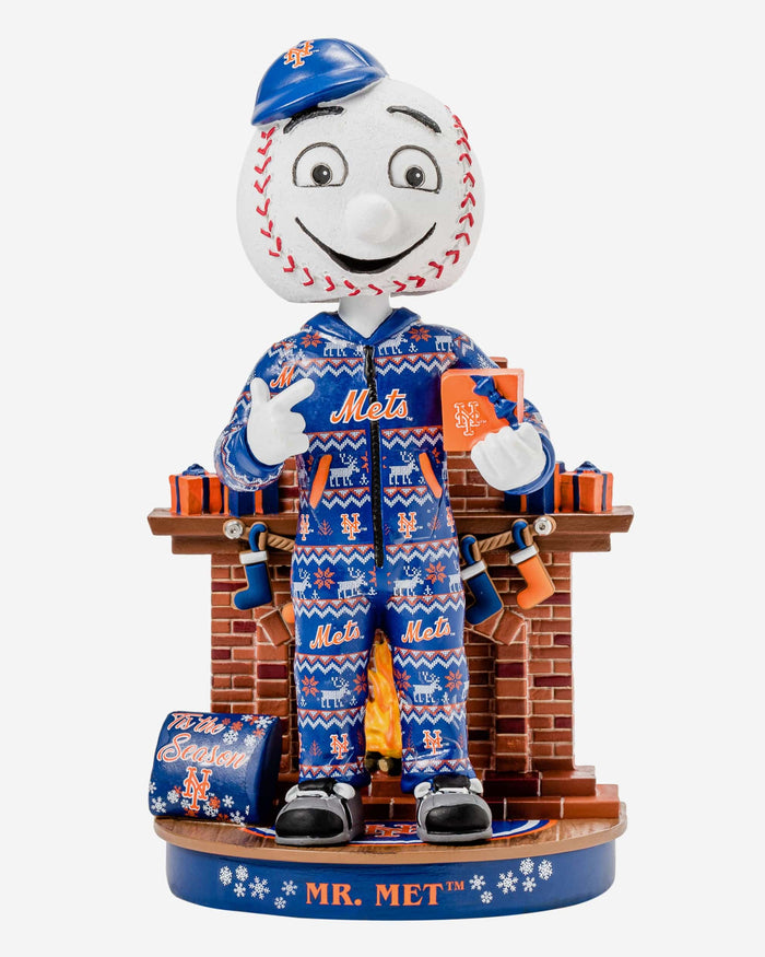 Mr Met New York Mets Holiday Mascot Bobblehead FOCO - FOCO.com