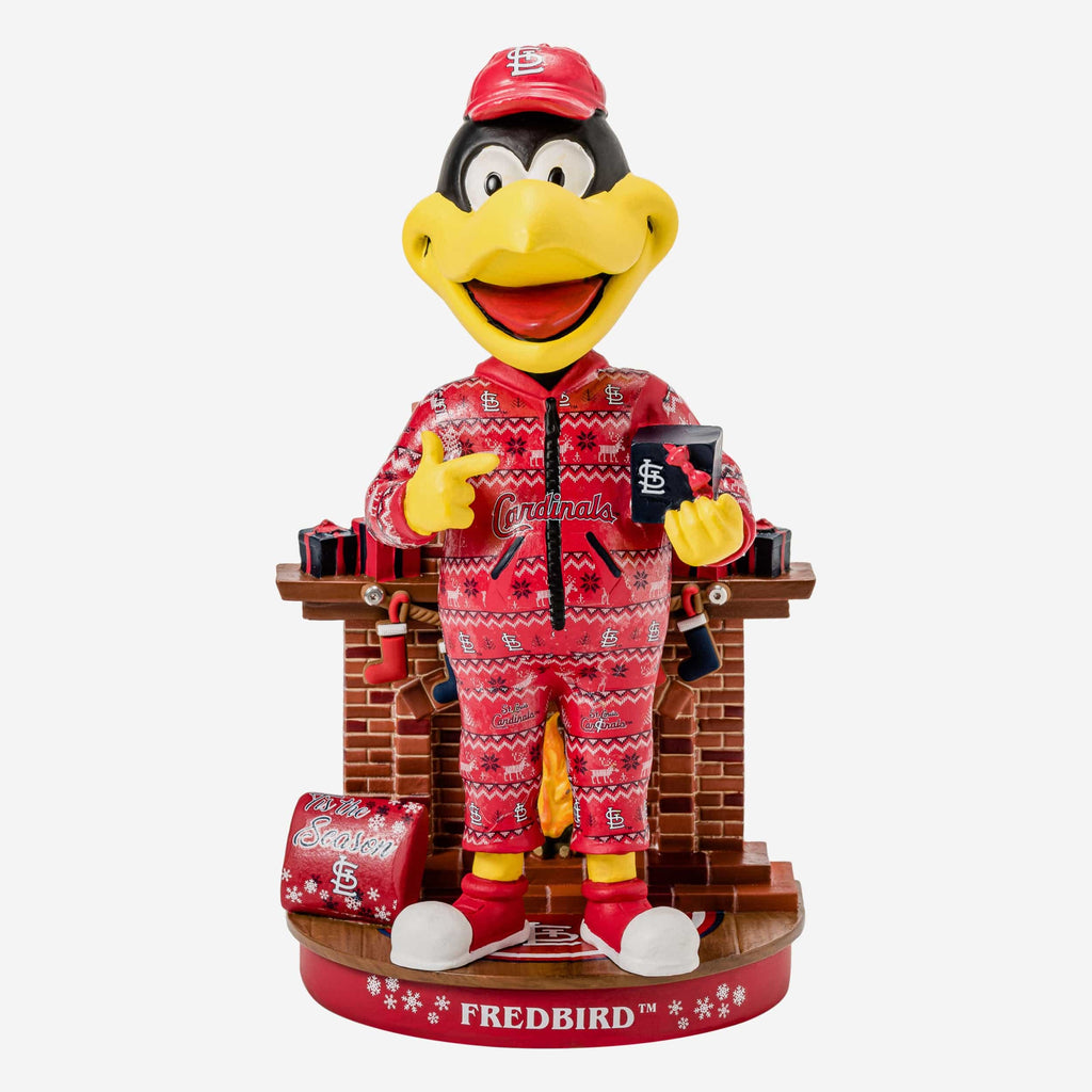 Fredbird St Louis Cardinals Holiday Mascot Bobblehead FOCO - FOCO.com