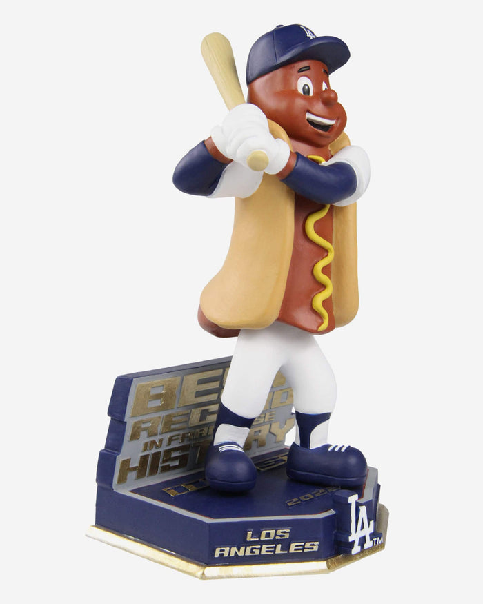 Dodger Dog Los Angeles Dodgers Best Record In Franchise History Mascot Bobblehead FOCO - FOCO.com
