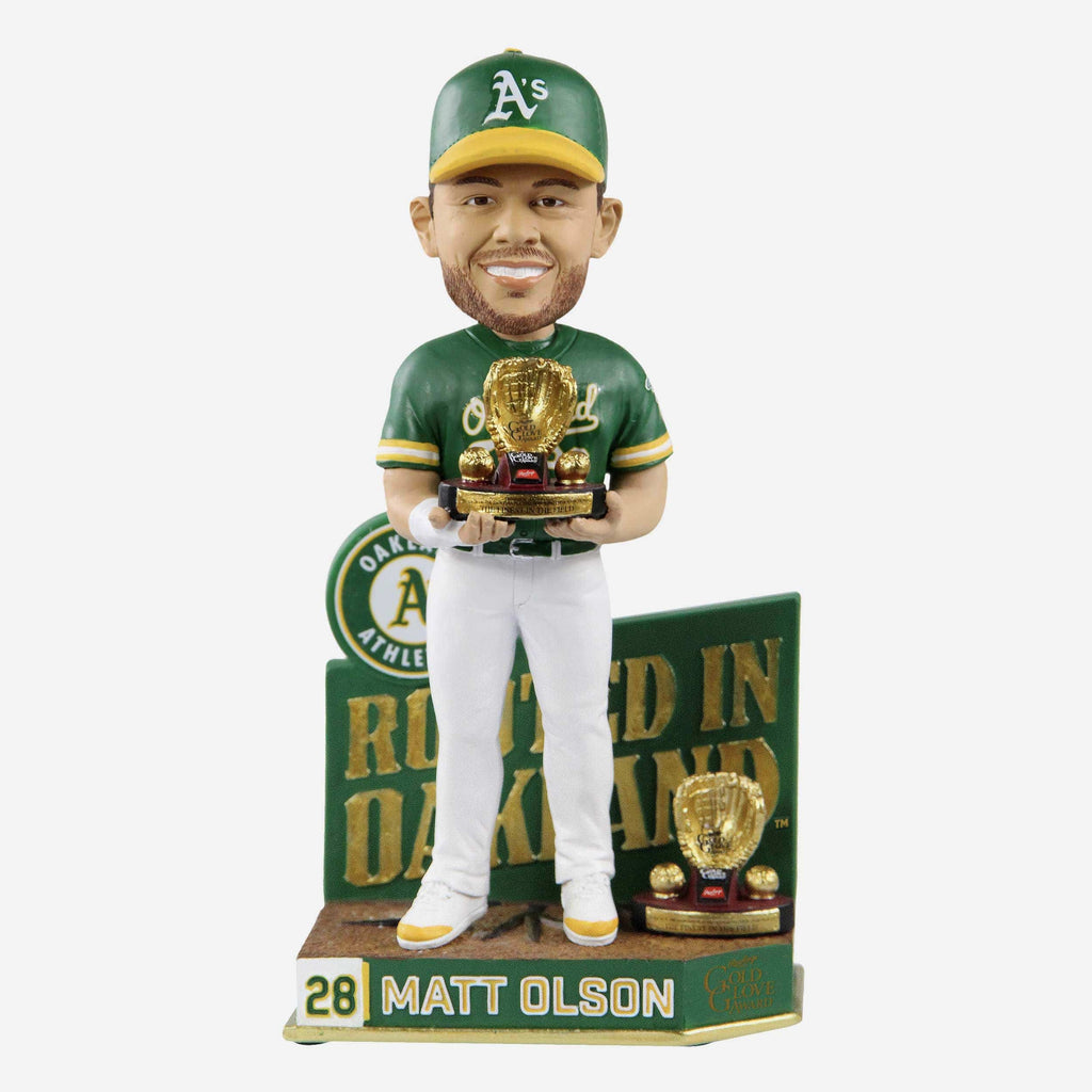 Matt Olson Oakland Athletics 2X Gold Glove Bobblehead FOCO - FOCO.com