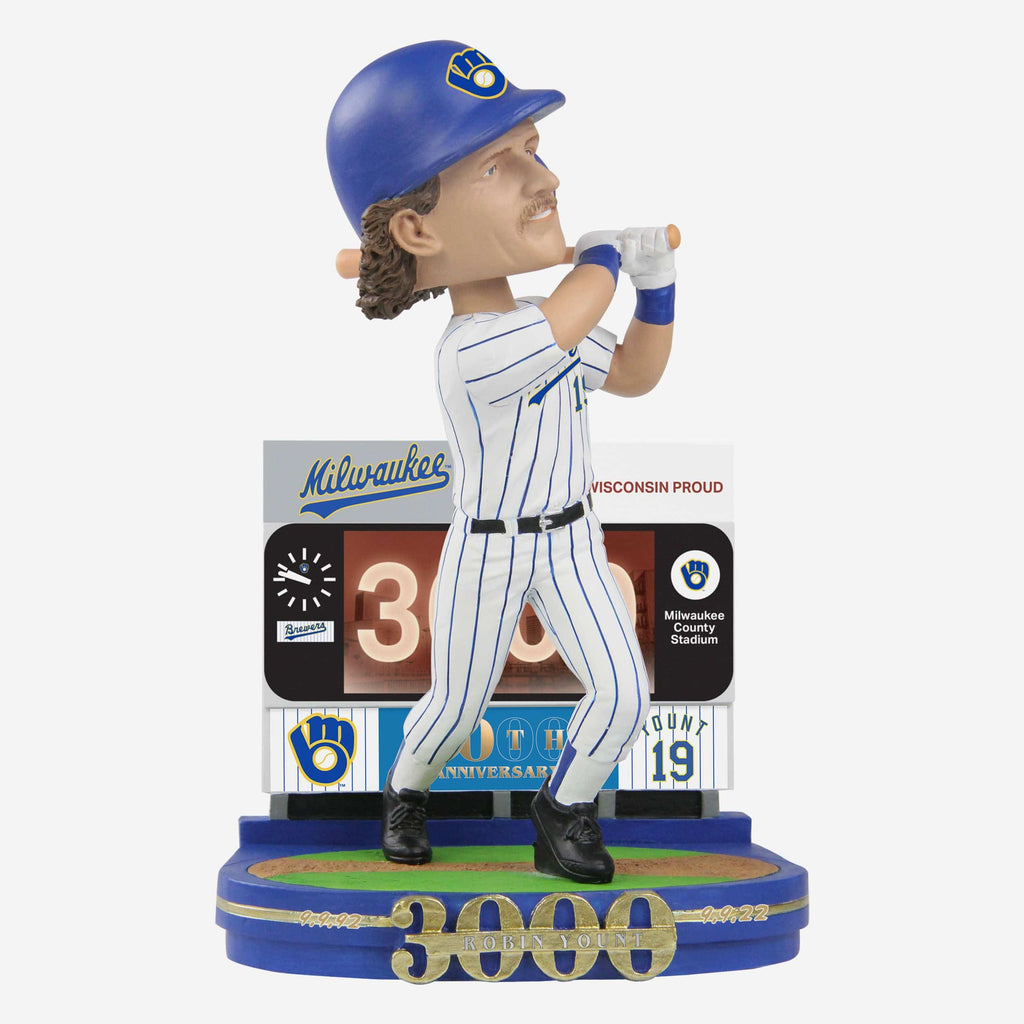 Robin Yount Milwaukee Brewers 3000th Hit 30th Anniversary Bobblehead FOCO - FOCO.com