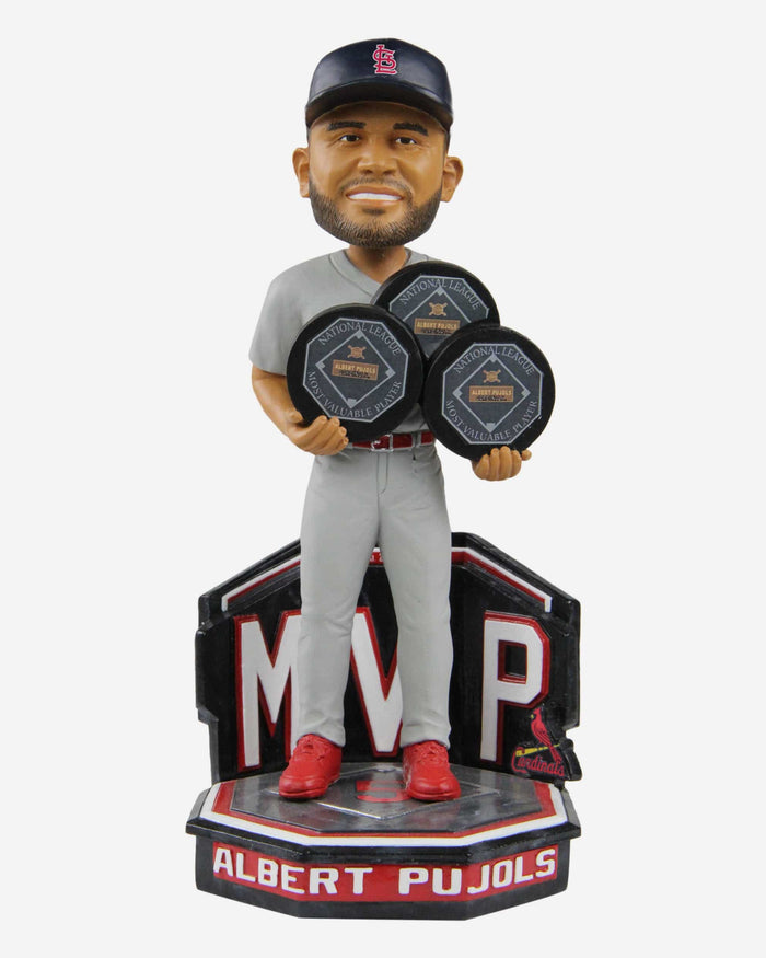Albert Pujols St Louis Cardinals 3x NL MVP Bobblehead FOCO - FOCO.com