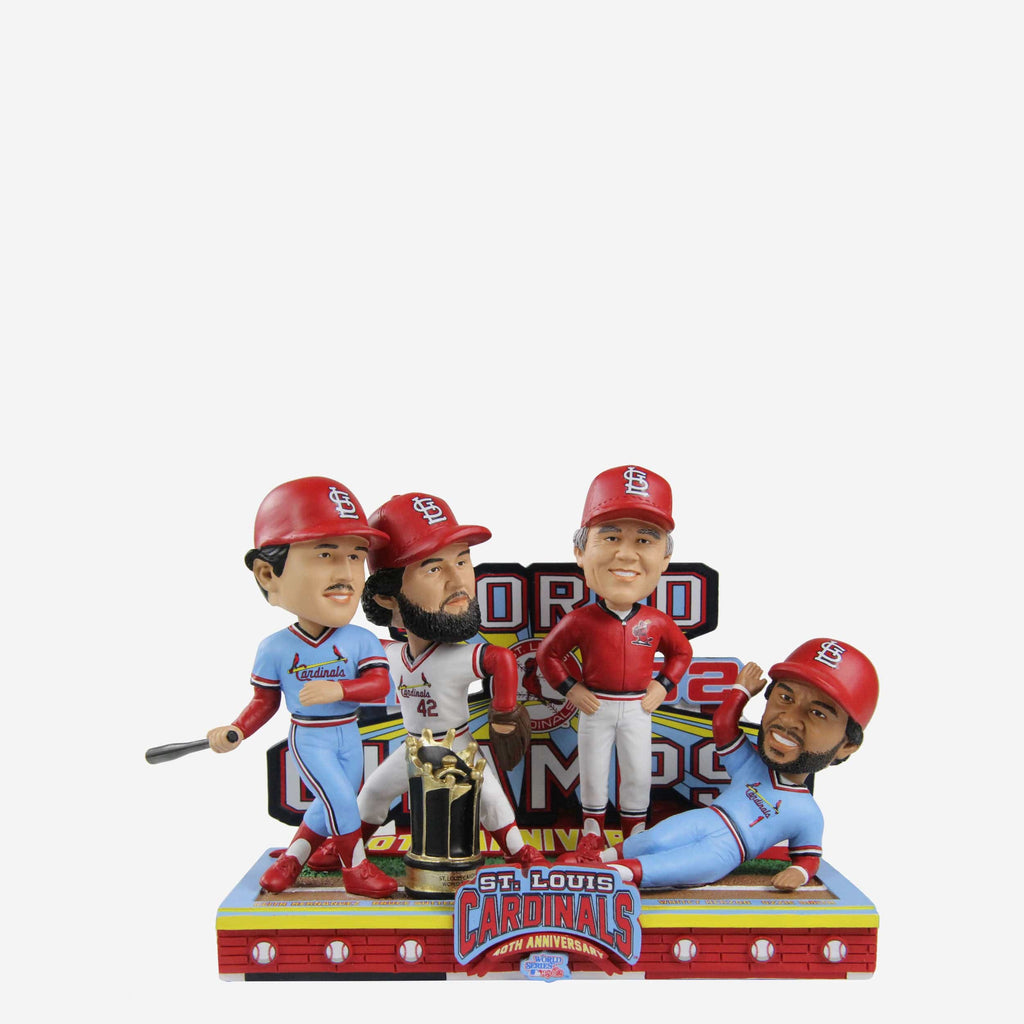 St Louis Cardinals 1982 World Series Champions 40th Anniversary Mini Bobblehead Scene FOCO - FOCO.com
