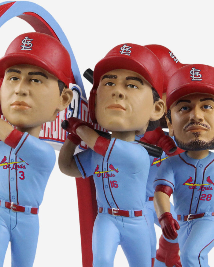 Nolan Arenado & Nolan Gorman & Juan Yepez & Dylan Carlson St Louis Cardinals 4 Home Run Mini Bobblehead Scene FOCO - FOCO.com